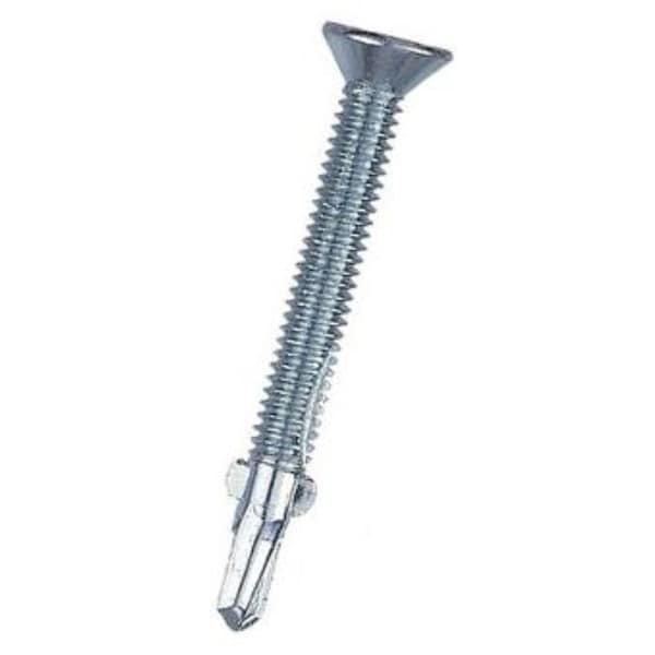 Sheet Metal Screw, #12 x 2-1/2 in, Flat Head, Phillips Drive